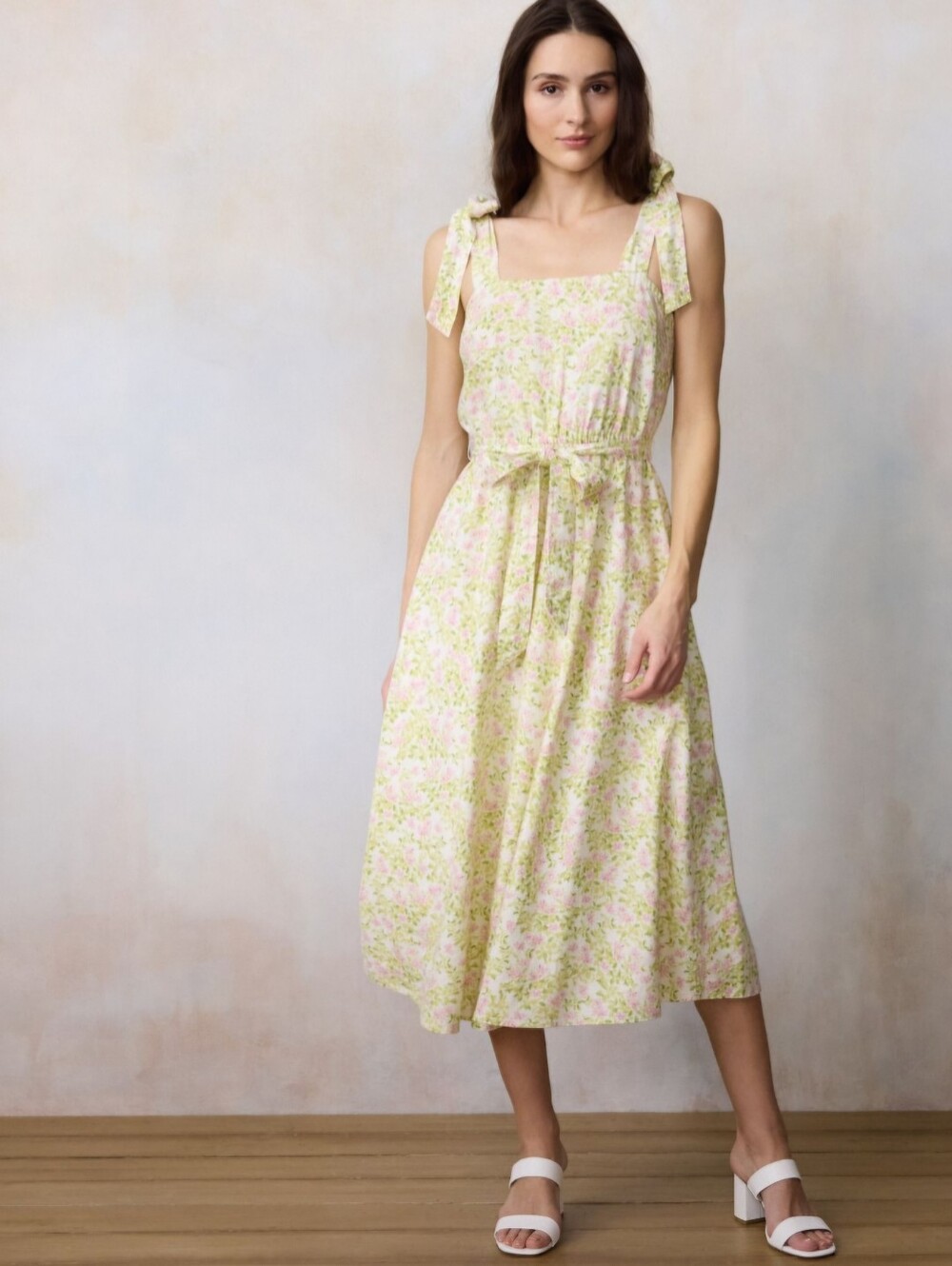 LC Lauren Conrad Floral Tie-Shoulder Midi Dress | Size XXL - NWT